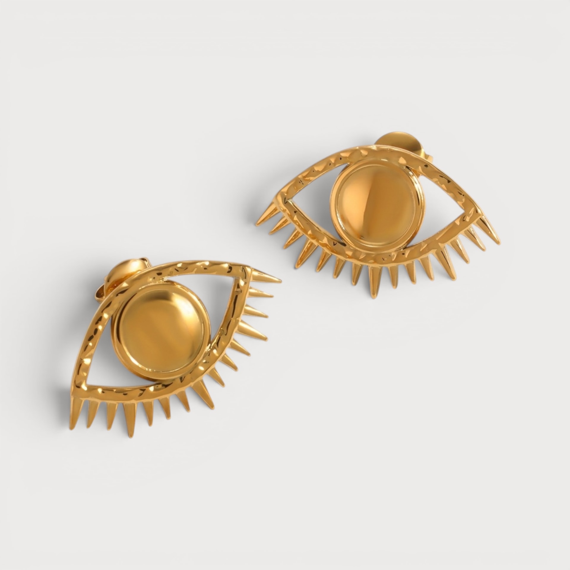 Boucles d’oreilles célestes en acier inoxydable doré