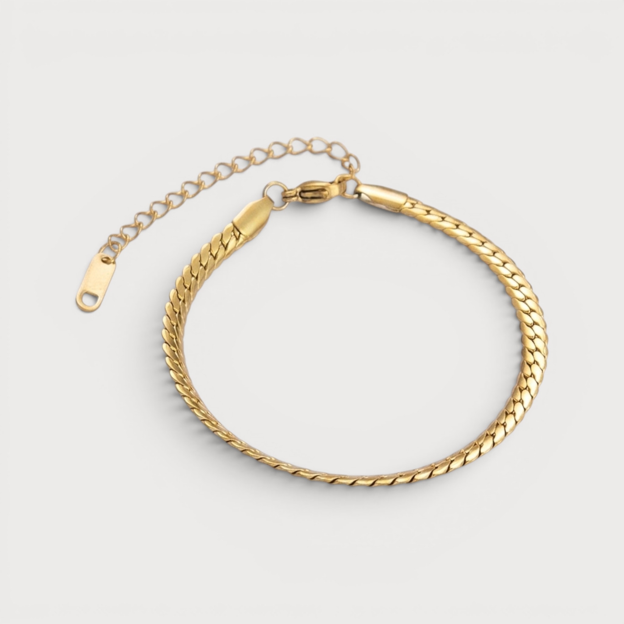 Bracelet chaîne serpent dorée classique en acier inoxydable | Bloom × Blaze