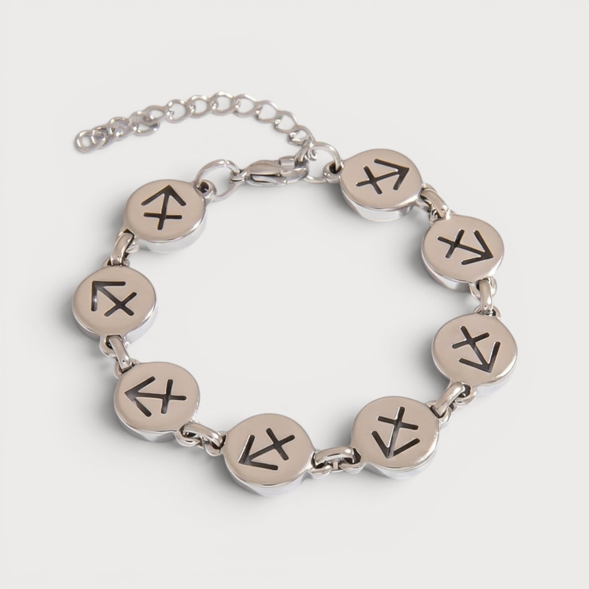 Bracelet signe astrologique Sagittaire en acier inoxydable argenté